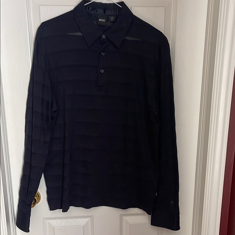 Boss Black Long Sleeve Polo Shirt